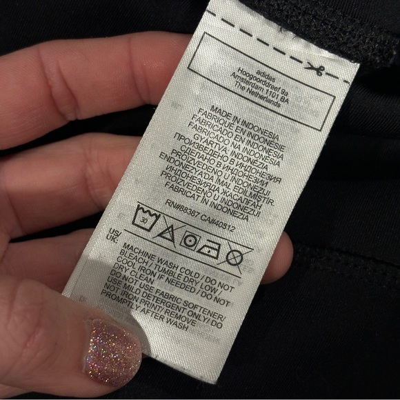 Adidas Women's High Rise 3-Stripes Aeroready black Leggings size small - Picture 7 of 13